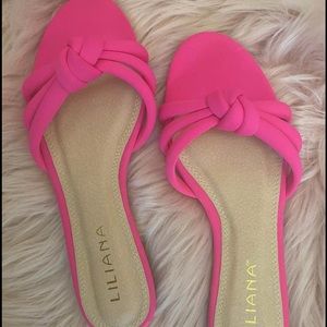 Hot pink sandals